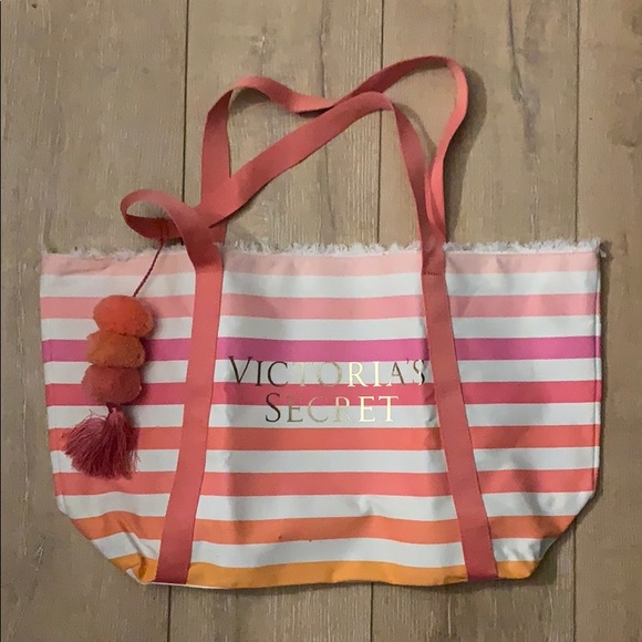 Victoria's Secret Handbags - Victoria Secret Striped Beach Tote